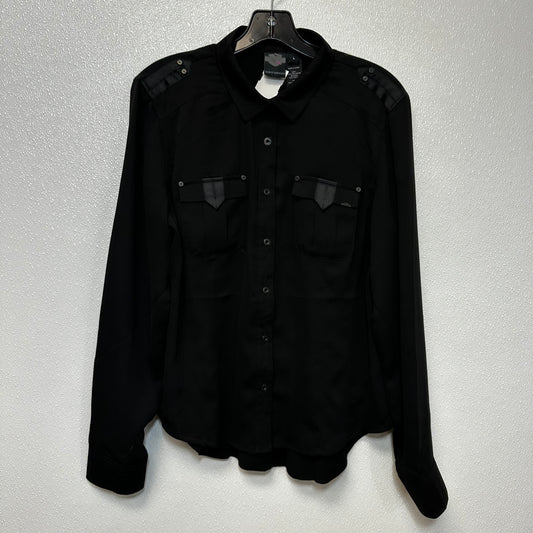 Top Long Sleeve By Harley Davidson In Black, Size: L