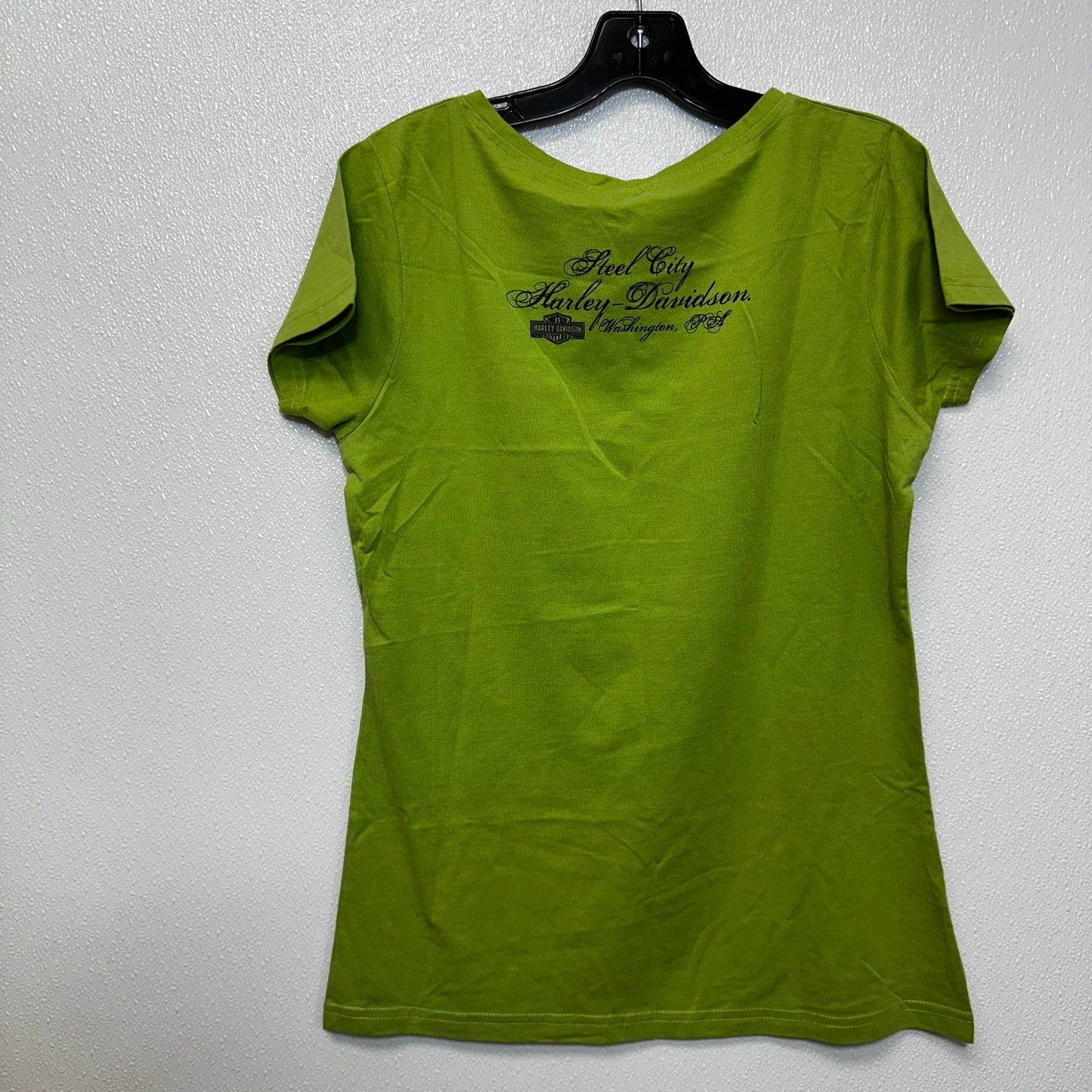 Top Short Sleeve By Harley Davidson In Green, Size: M