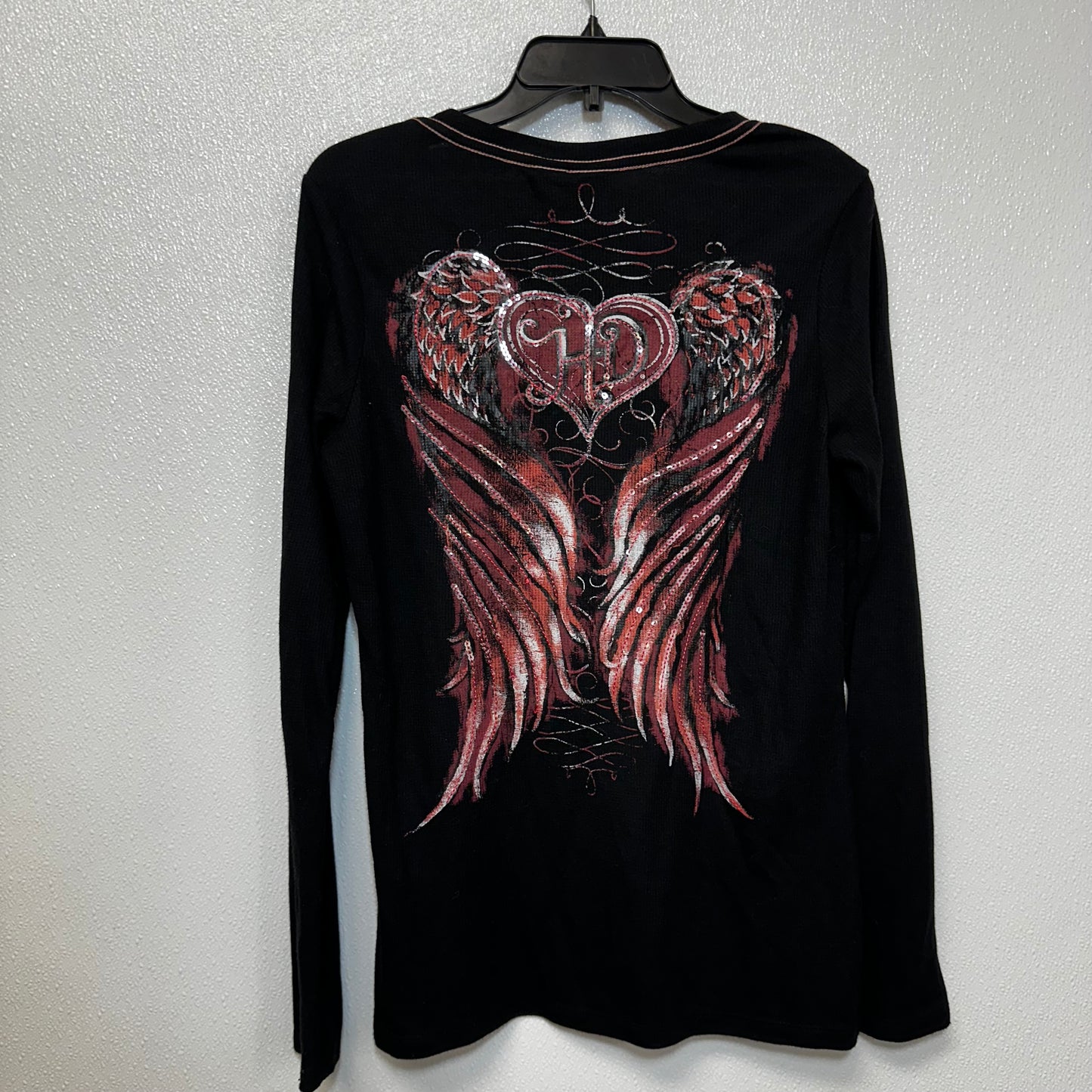 Top Long Sleeve By Harley Davidson In Black, Size: Xl