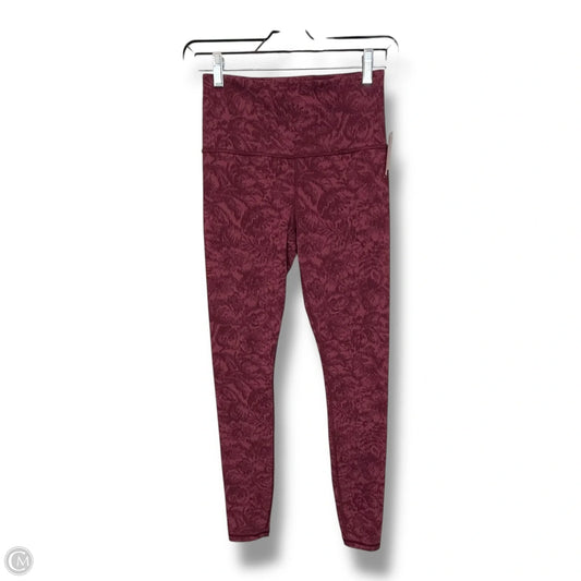 Athletic Leggings By Athleta In Maroon, Size: S