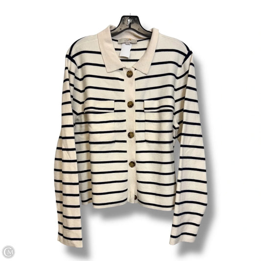 Sweater By Loft In Striped Pattern, Size: Xl
