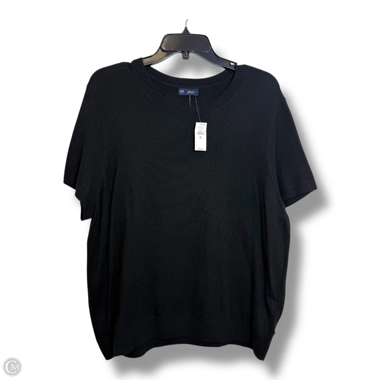 Top Short Sleeve By Gap In Black, Size: Xl