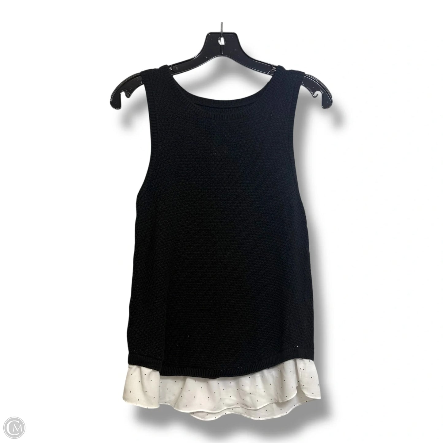 Top Sleeveless By Loft In Black, Size: S