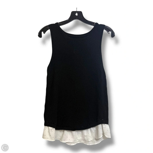 Top Sleeveless By Loft In Black, Size: S