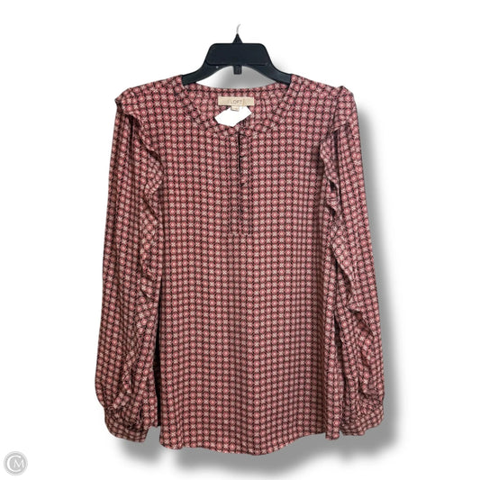 Top Long Sleeve By Loft In Multi-colored, Size: M