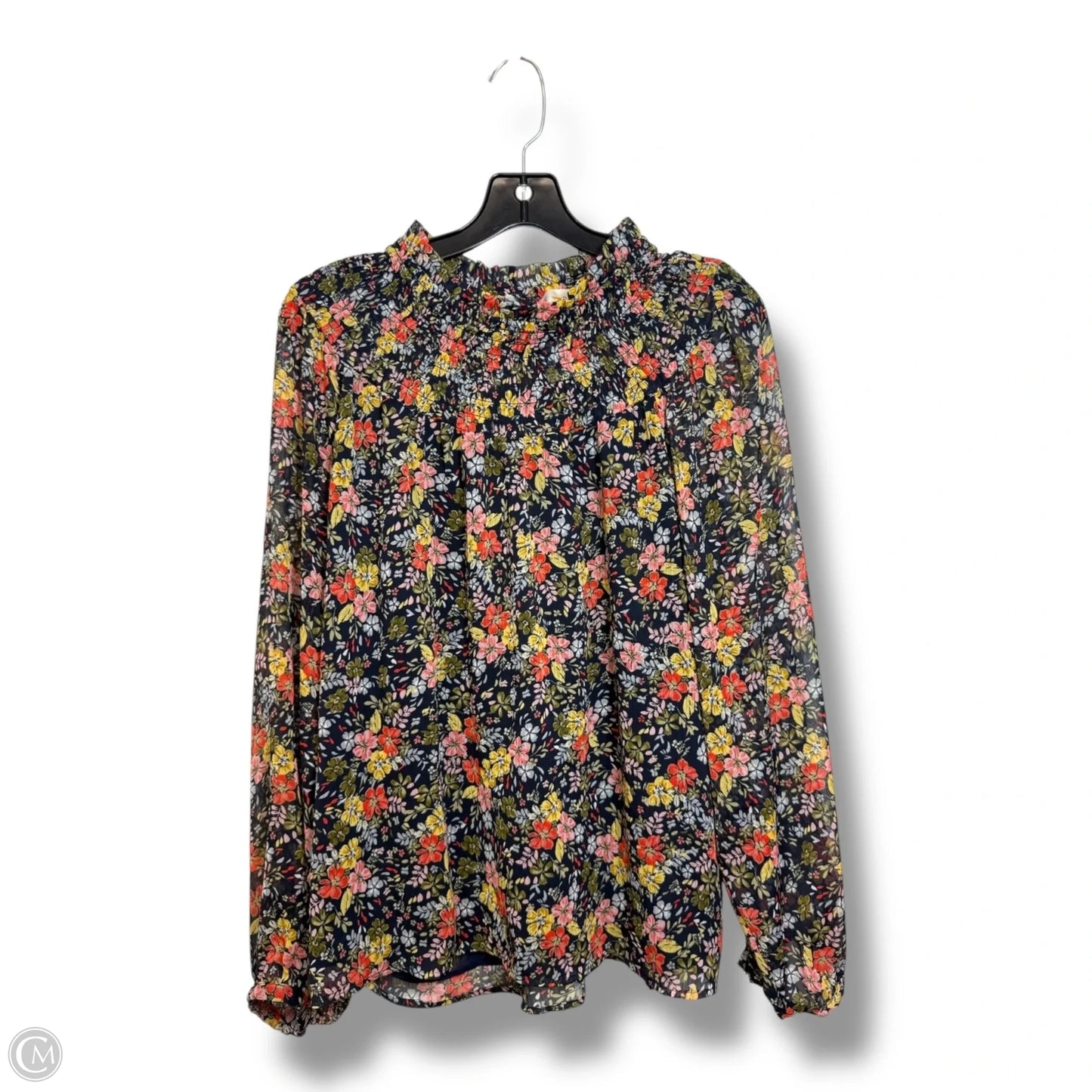 Top Long Sleeve By Loft In Floral Print, Size: M