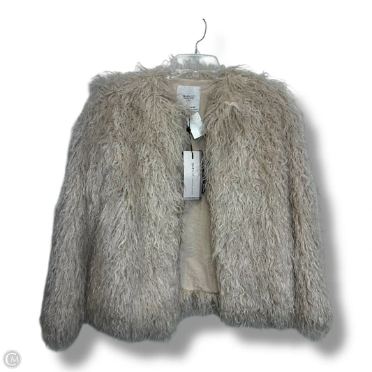 Jacket Faux Fur & Sherpa By Clothes Mentor In White, Size: M