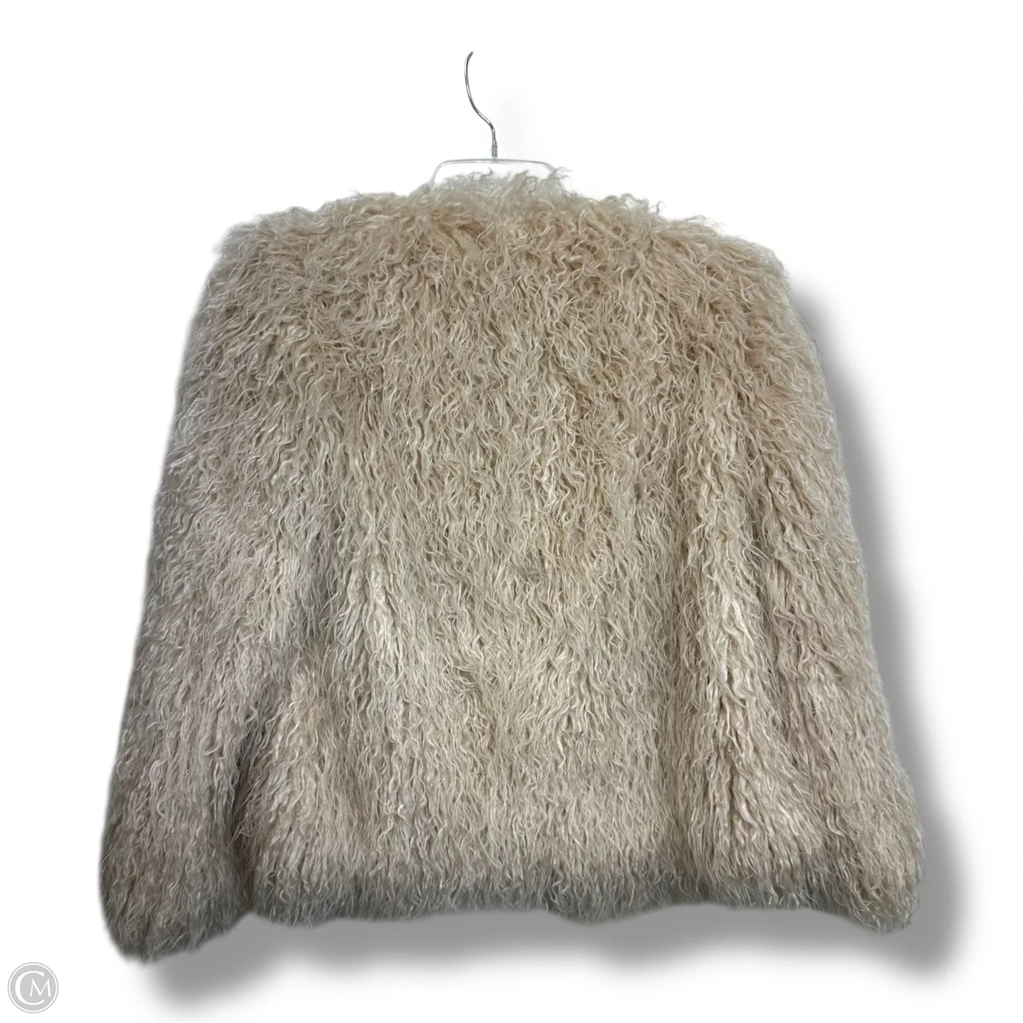Jacket Faux Fur & Sherpa By Clothes Mentor In White, Size: M