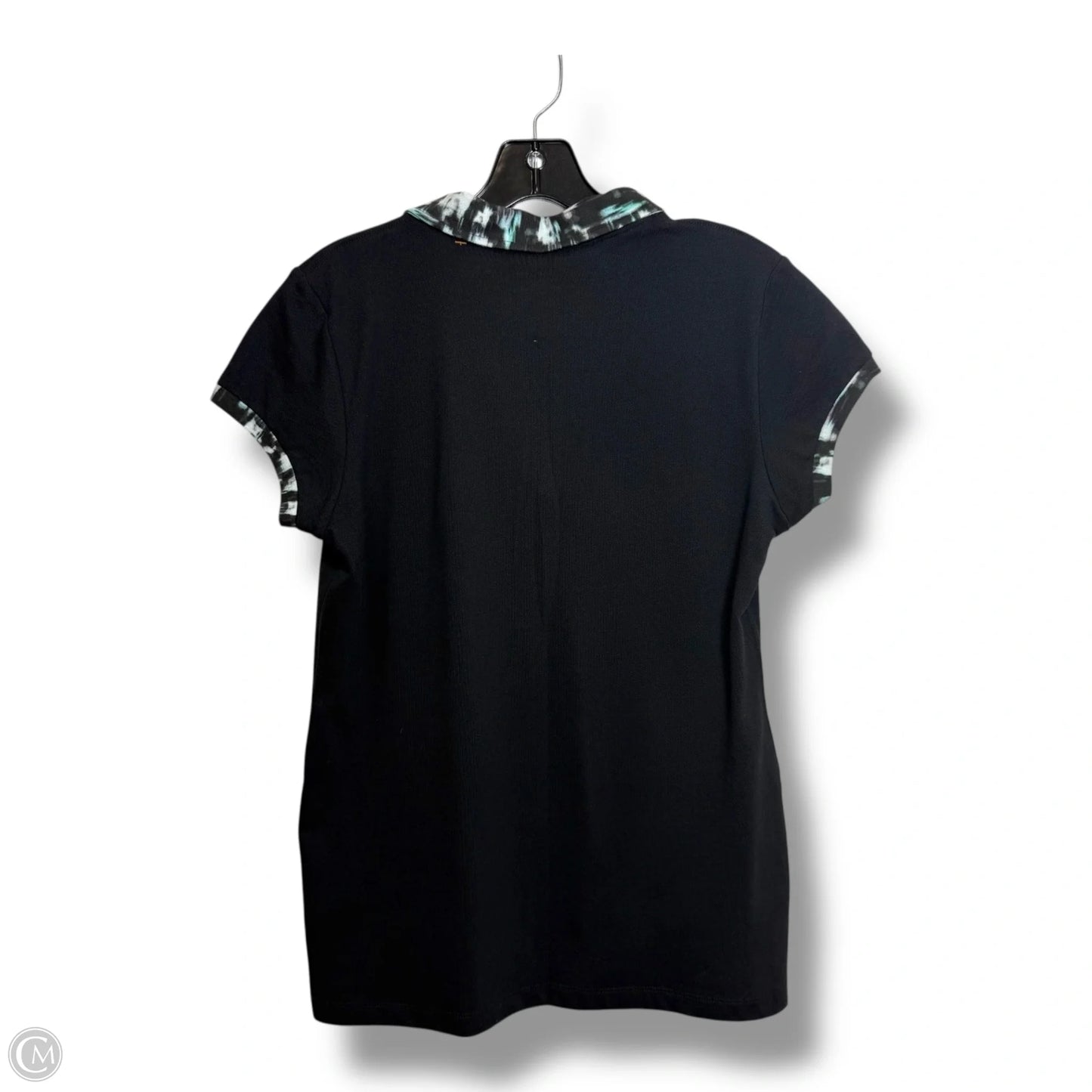 Top Short Sleeve By Calvin Klein In Black, Size: M