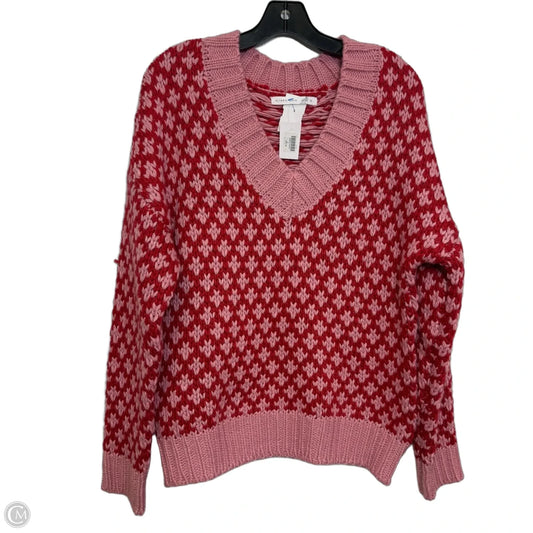 Sweater By Altard State In Pink & Red, Size: S