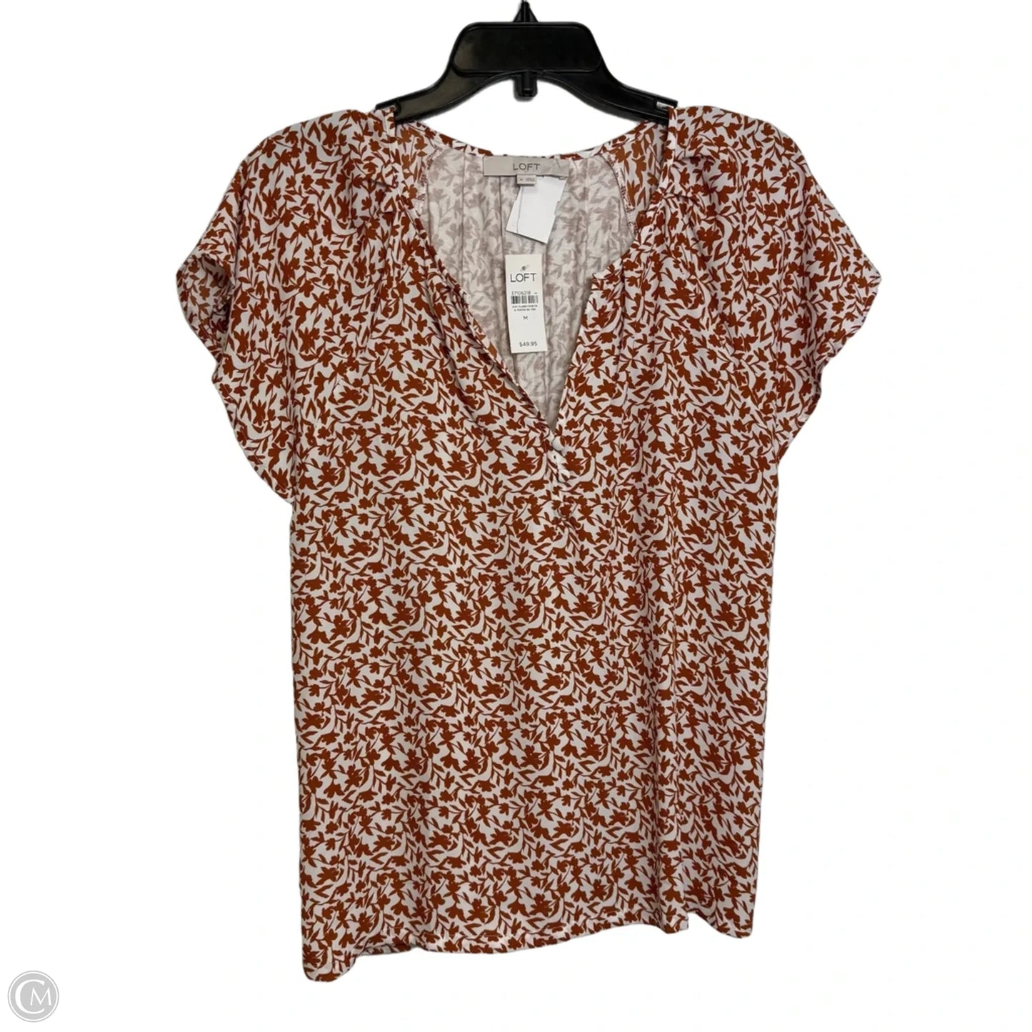 Top Sleeveless By Loft In Brown, Size: M