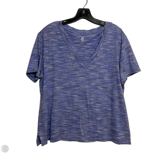 Athletic Top Short Sleeve By Lou And Grey In Blue, Size: L