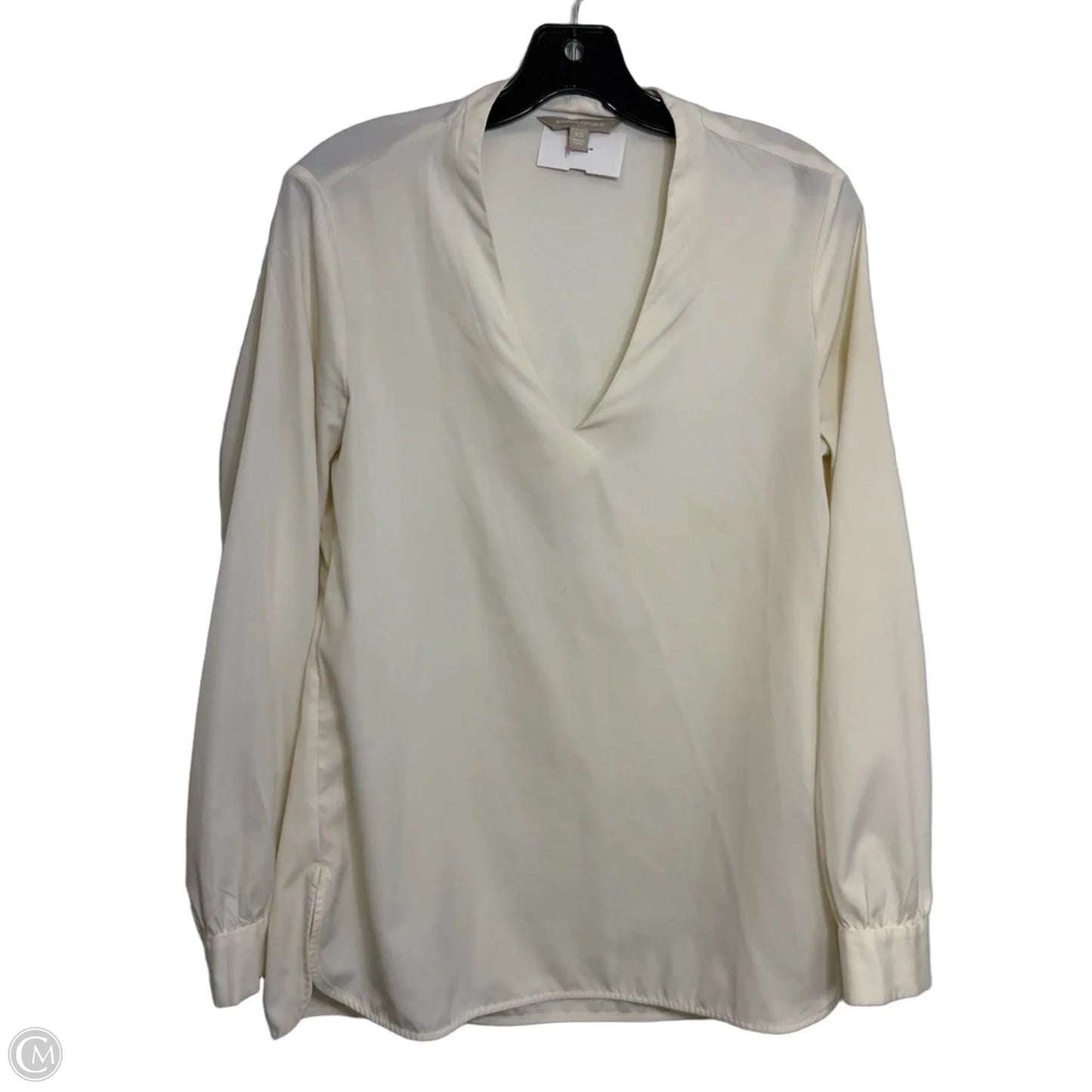 Top Long Sleeve By Banana Republic In Cream, Size: Xs