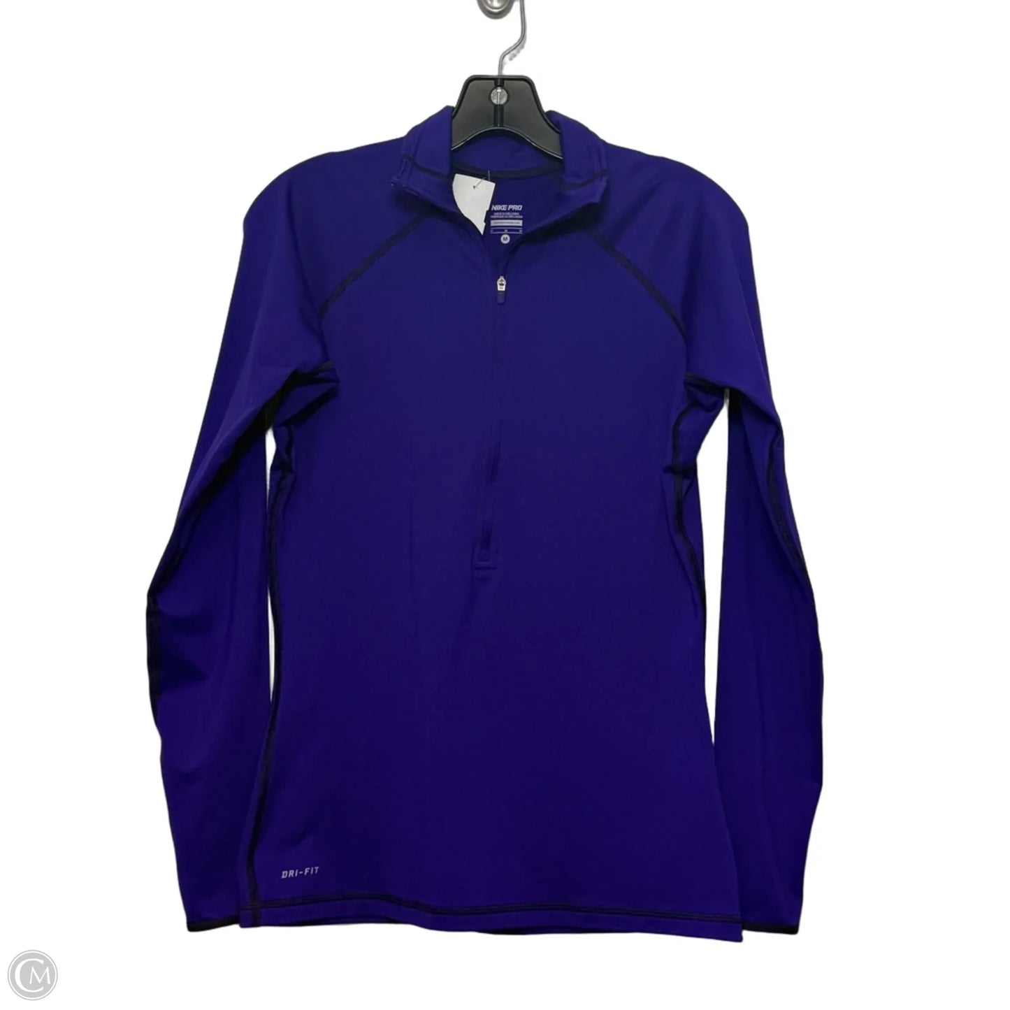 Athletic Top Long Sleeve Crewneck By Nike In Purple, Size: M