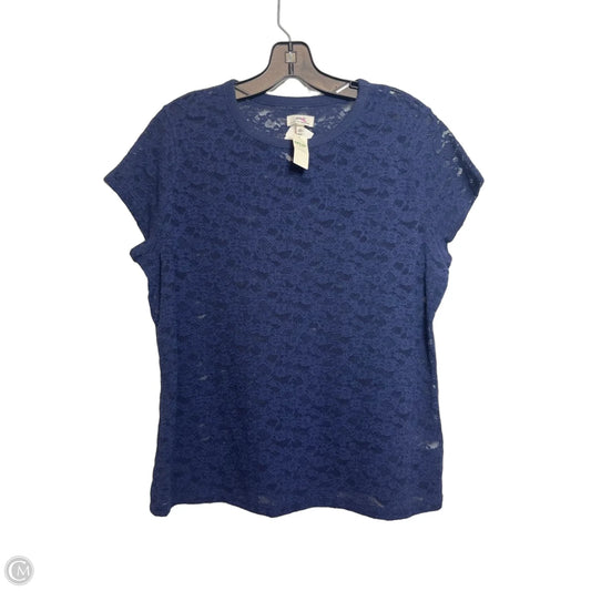 Top Short Sleeve By Aerie In Blue, Size: L