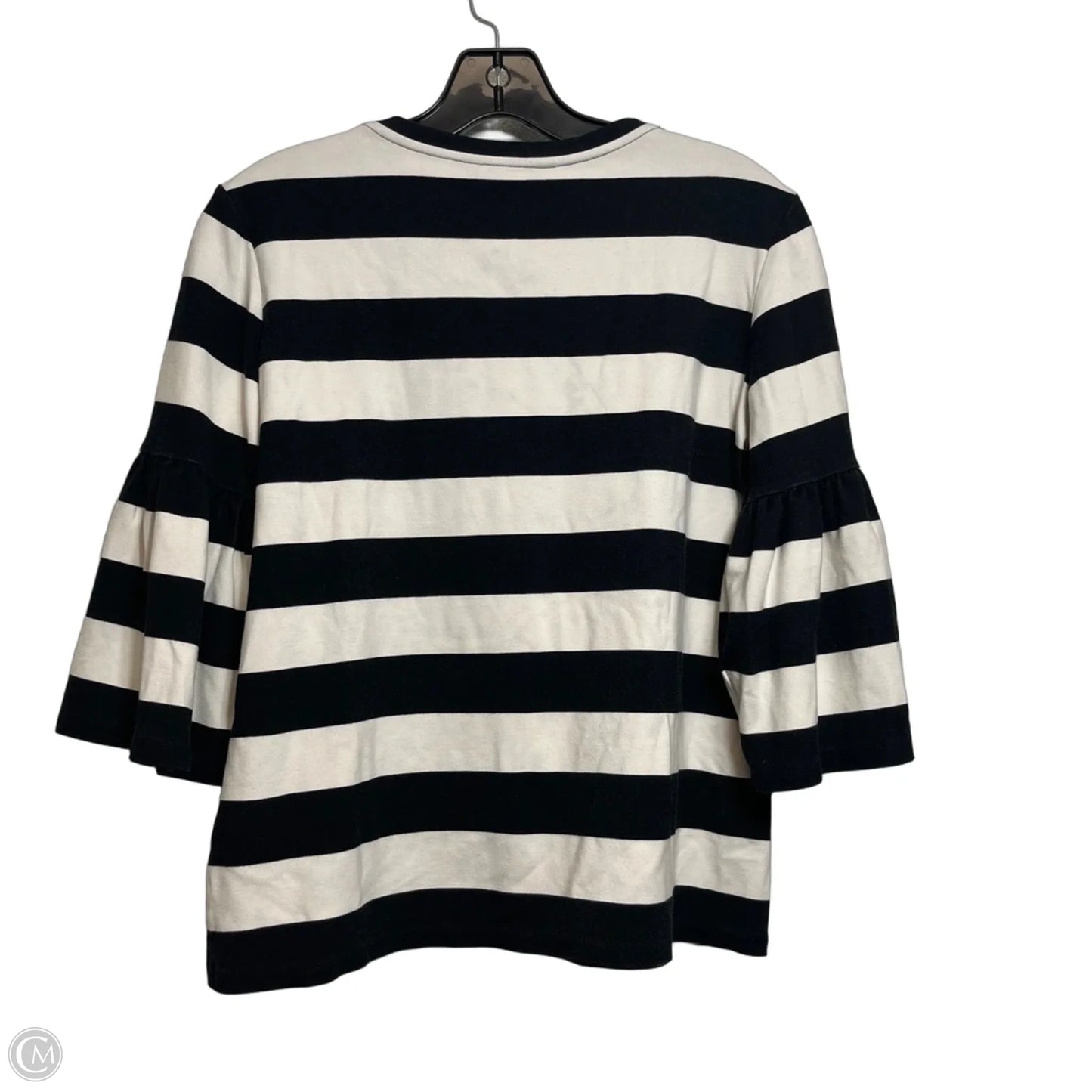 Top 3/4 Sleeve By Lauren Ralph Lauren In Black & White, Size: S