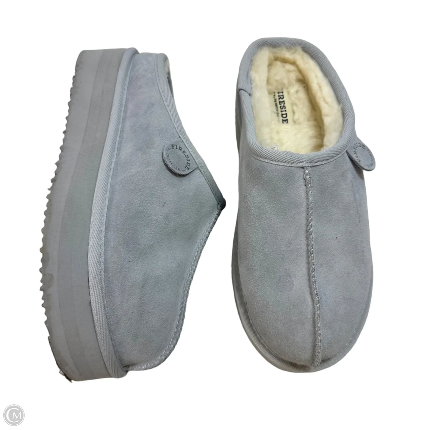 Slippers By Clothes Mentor In Grey, Size: 8