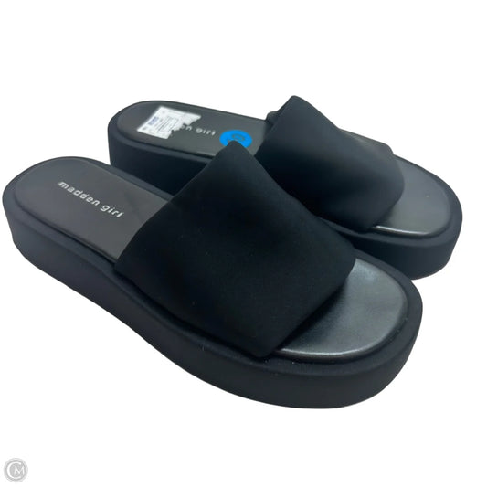 Sandals Heels Platform By Madden Girl In Black, Size: 10