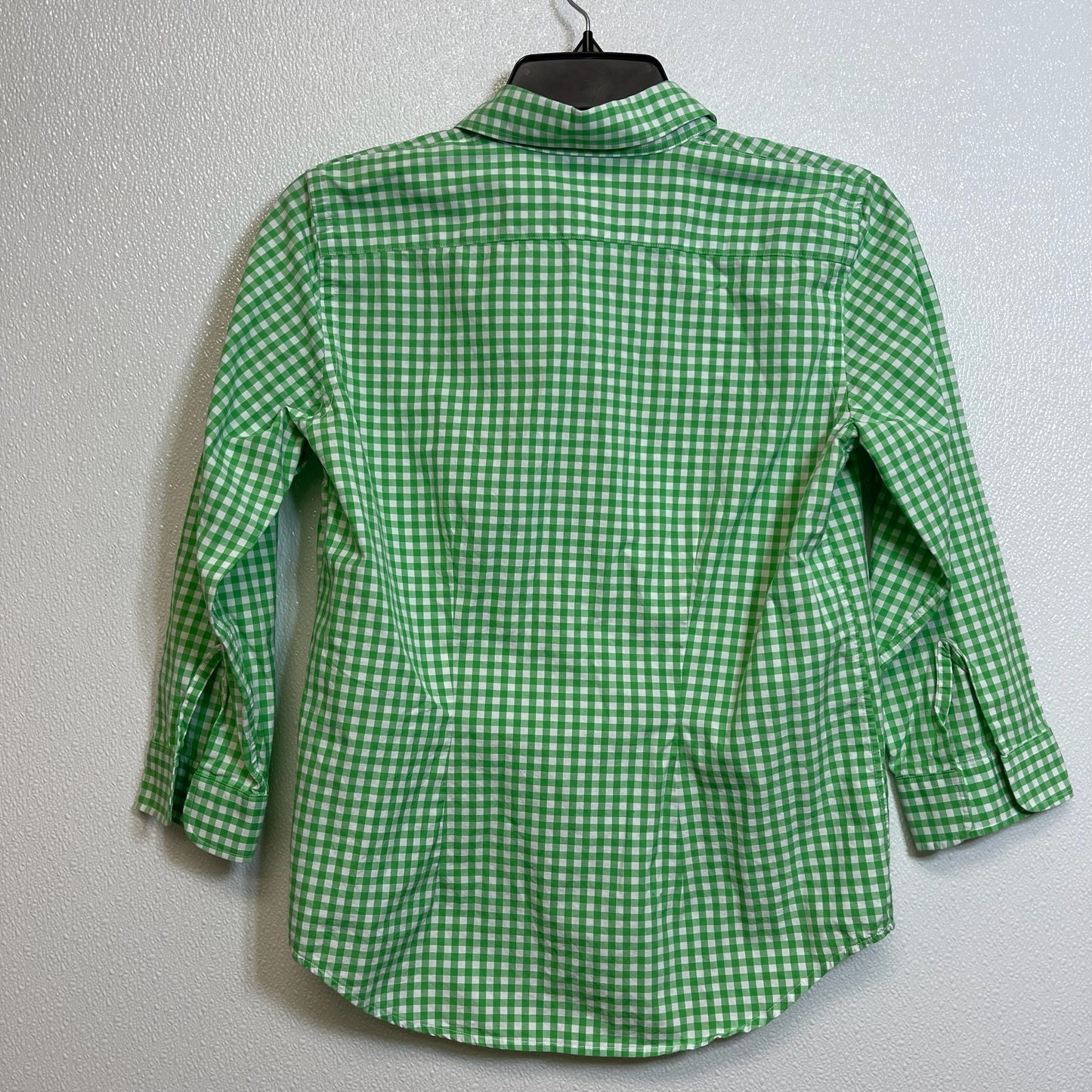 Top Long Sleeve Luxury Designer By Ralph Lauren In Green Plaid, Size: S