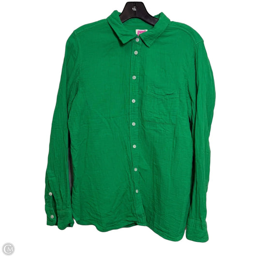 Top Long Sleeve By J. Crew In Green, Size: M