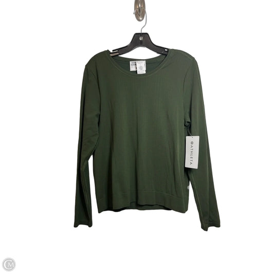 Athletic Top Long Sleeve Crewneck By Athleta In Green, Size: L