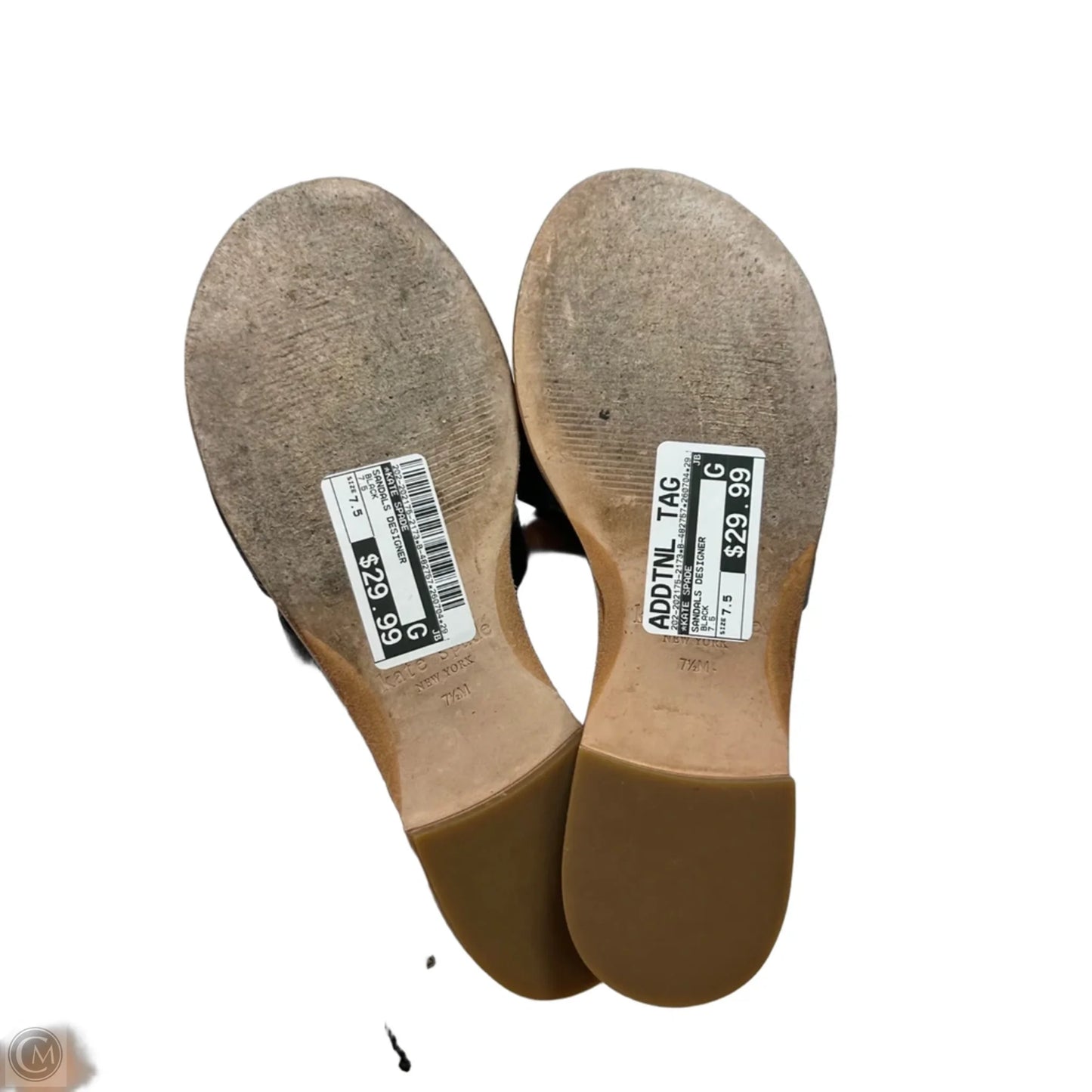Sandals Designer By Kate Spade In Black, Size: 7.5