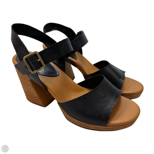 Sandals Heels Wedge By Kork Ease In Black, Size: 8