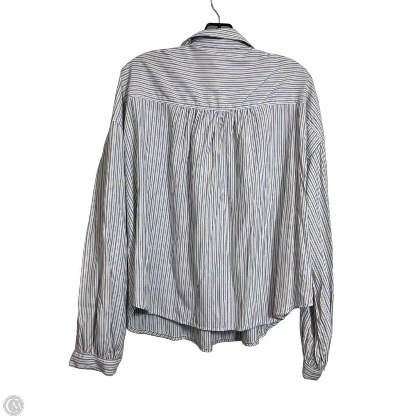 Top Long Sleeve By Max Studio In Striped Pattern, Size: L