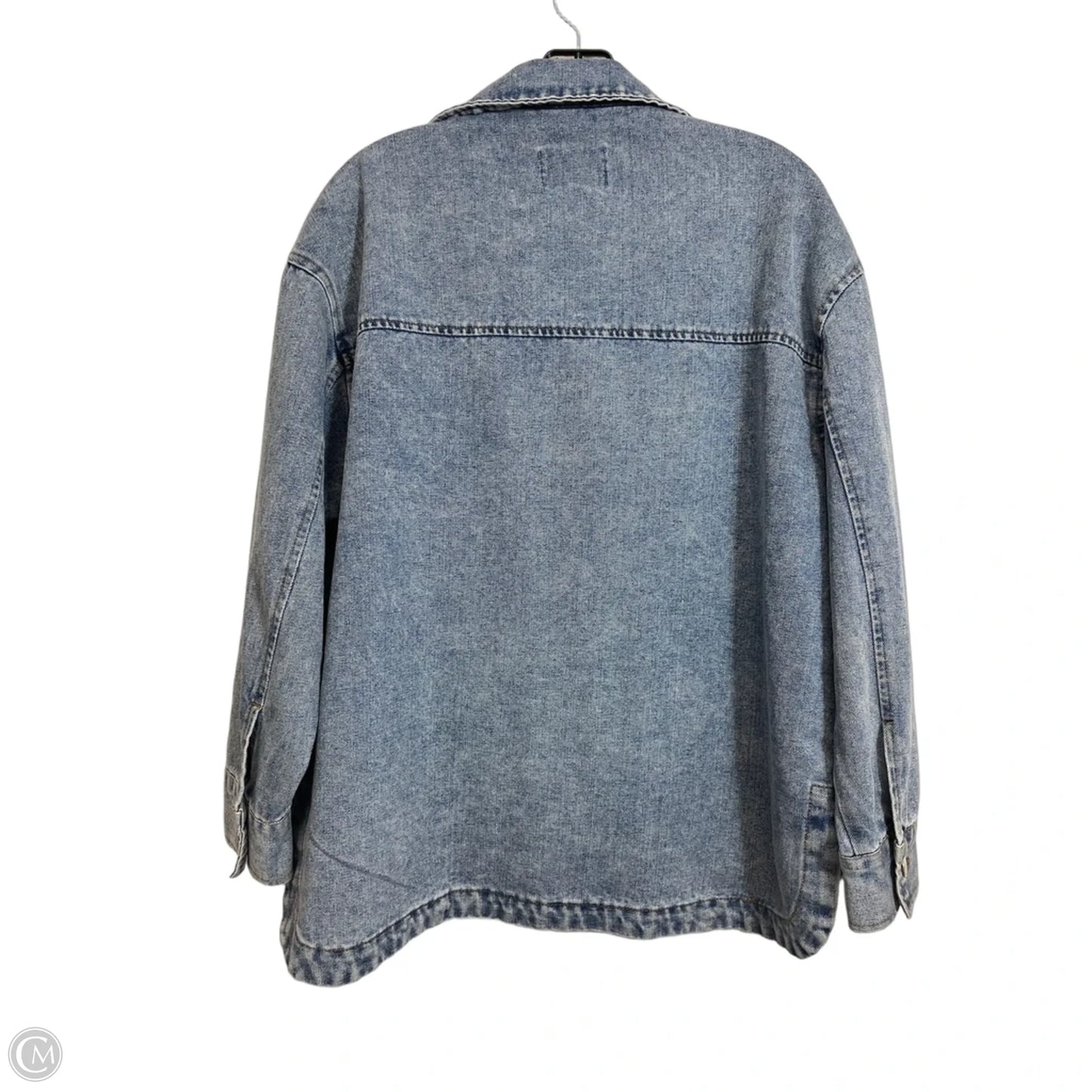 Jacket Denim By Vigoss In Blue Denim, Size: L