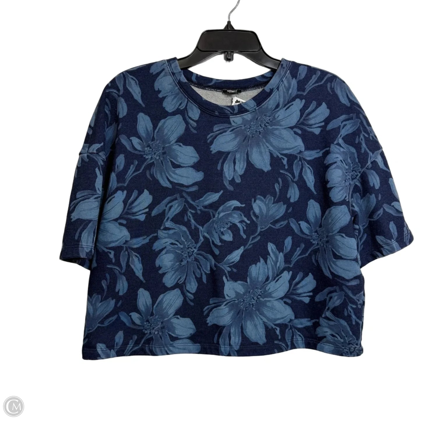 Top Short Sleeve By Express In Blue, Size: M