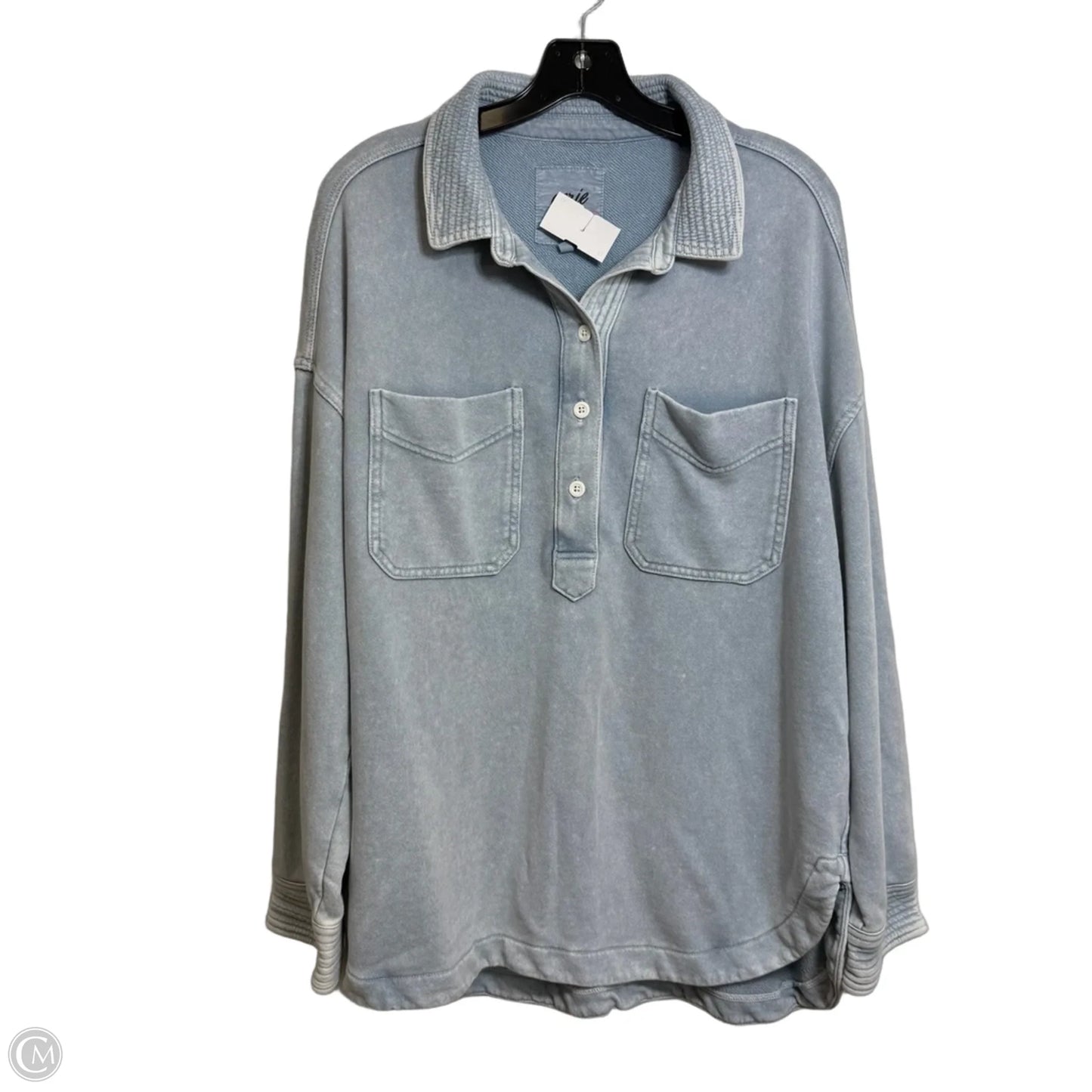 Top Long Sleeve By Aerie In Blue, Size: M