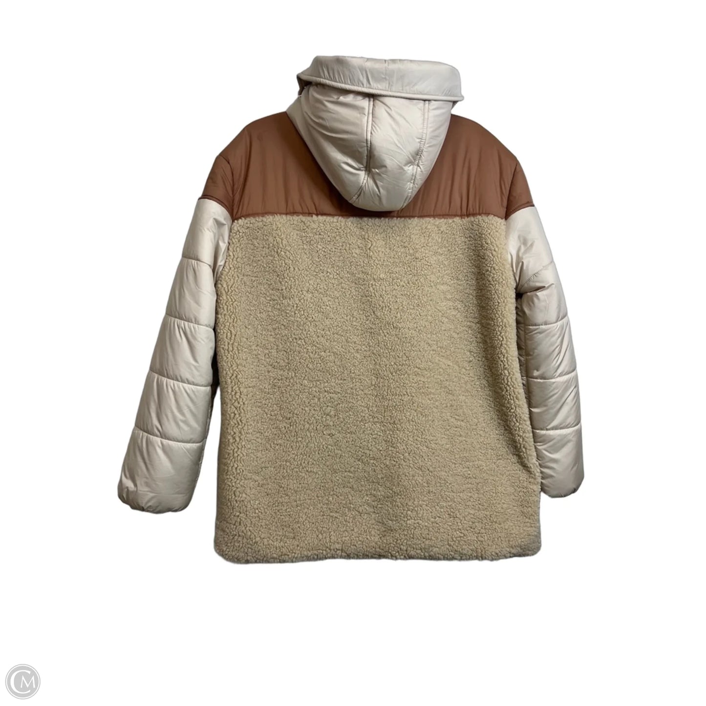Coat Faux Fur & Sherpa By Bagatelle In Cream, Size: M