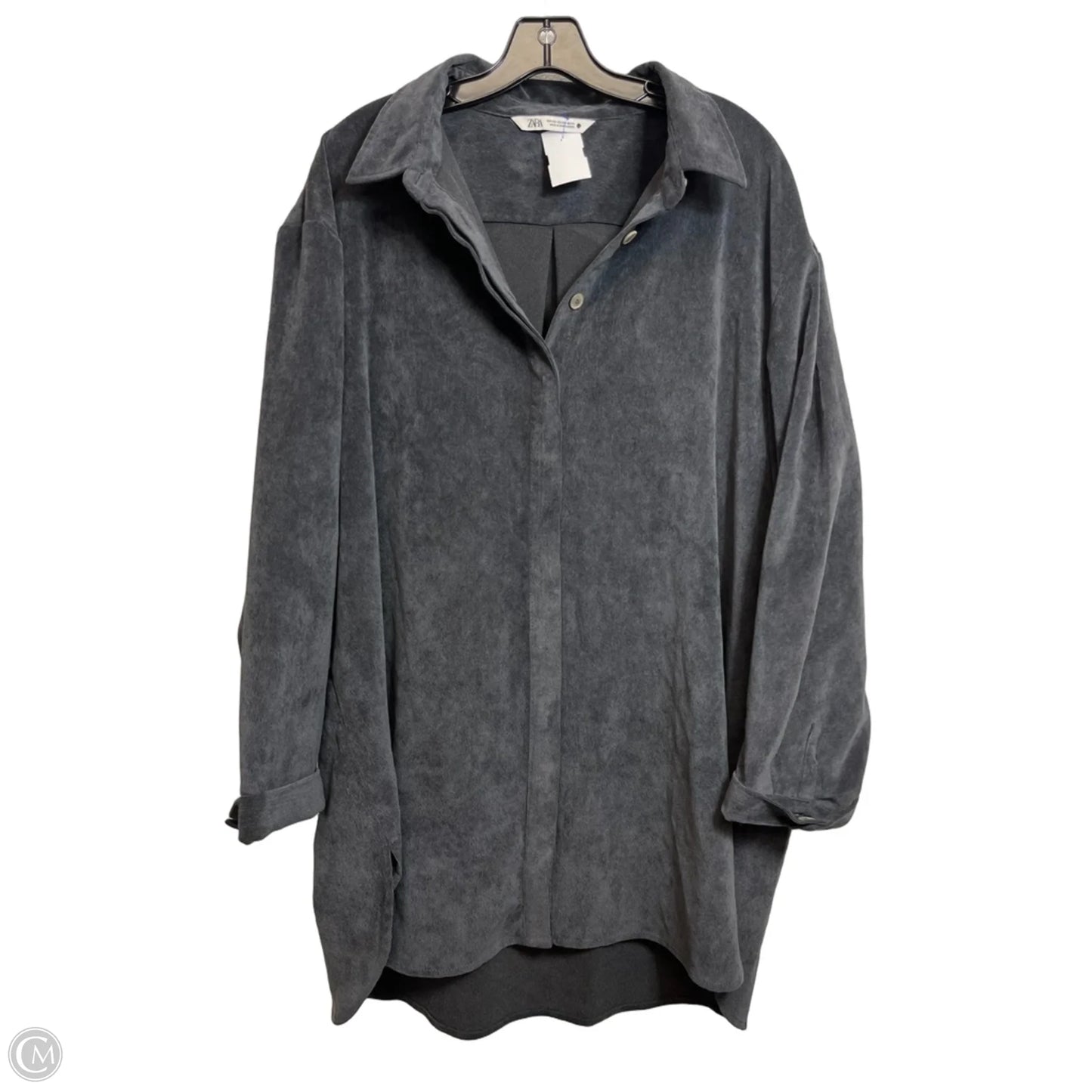 Top Long Sleeve By Zara In Grey, Size: Xxl