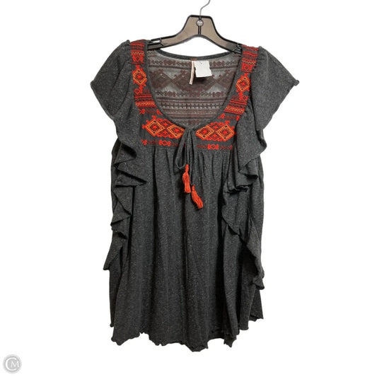 Top Sleeveless By Free People In Grey & Red, Size: M