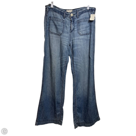 Jeans Boot Cut By Free People In Blue Denim, Size: 8
