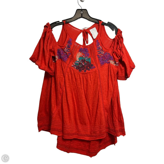 Top short sleeve By Free People In Orange, Size: S