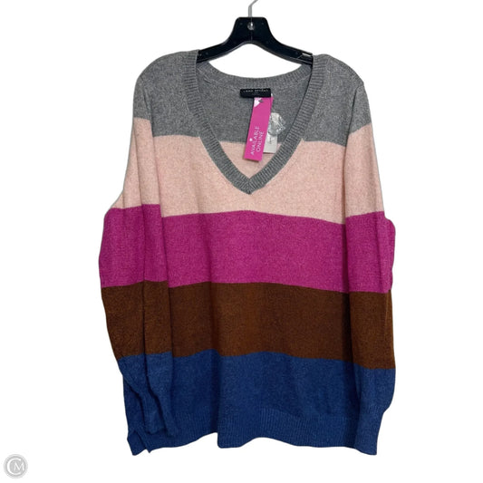 Sweater By Lane Bryant In Pink & Tan, Size: 18