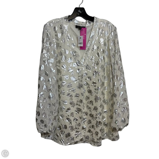 Top Long Sleeve By Lane Bryant In White, Size: 20