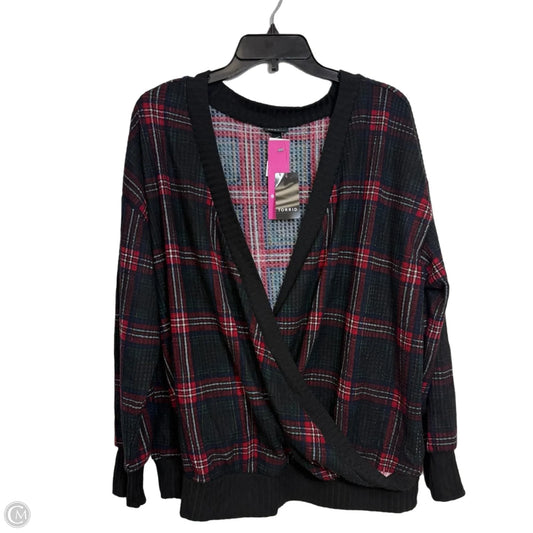 Cardigan By Torrid In Plaid Pattern, Size: 2x