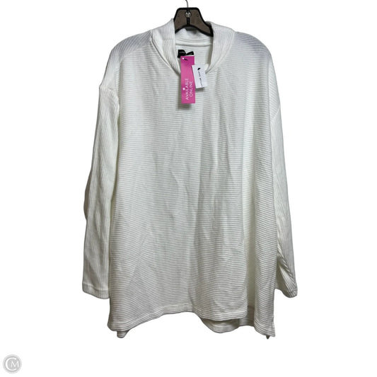 Top Long Sleeve By Lane Bryant In White, Size: 18
