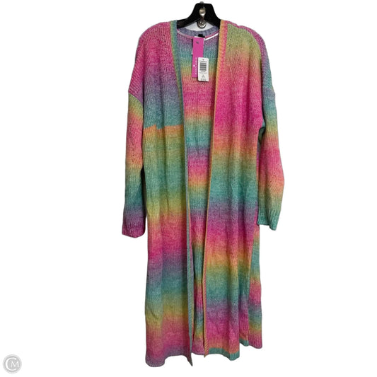 Cardigan By Torrid In Rainbow Print, Size: 2x