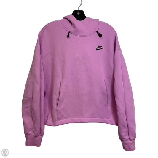Sweatshirt Hoodie By Nike In Pink, Size: M