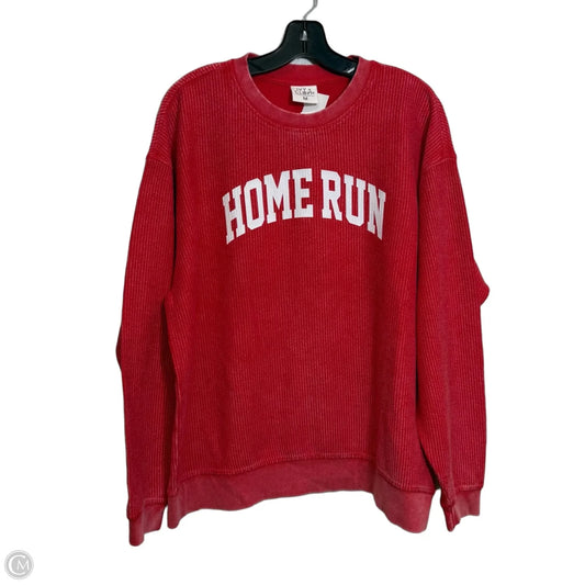 Home run Sweatshirt Collar By Clothes Mentor In Red, Size: M