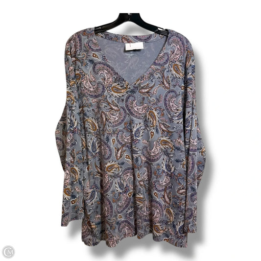 Top 3/4 Sleeve By J. Jill In Paisley Print, Size: Xlp