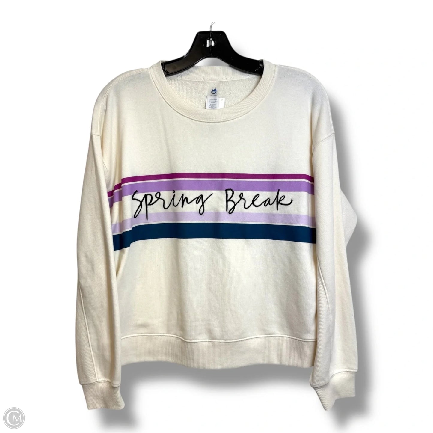 Sweatshirt Collar By Lou And Grey In White, Size: S