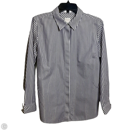 Blouse Long Sleeve By Chicos In Striped Pattern, Size: S