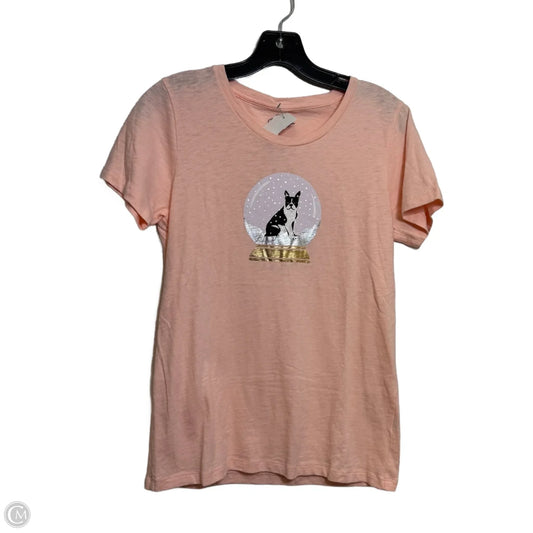 Top Short Sleeve Basic By J. Crew In Peach, Size: S