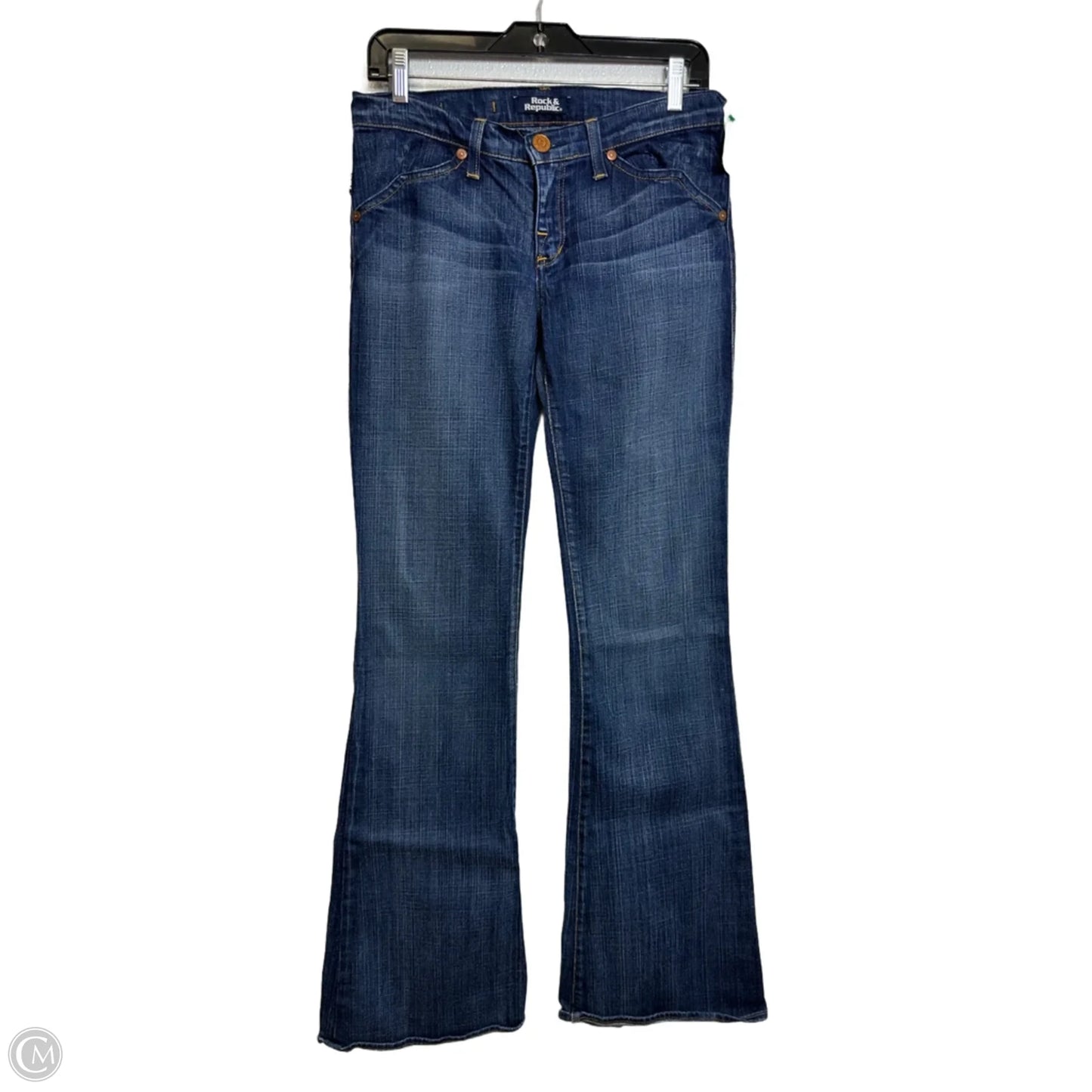 Jeans Flared By Rock And Republic In Blue Denim, Size: 6