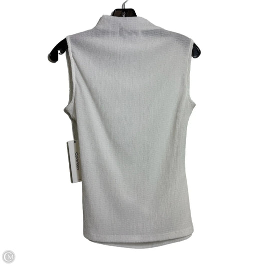 Top Sleeveless By Calvin Klein In White, Size: Xs