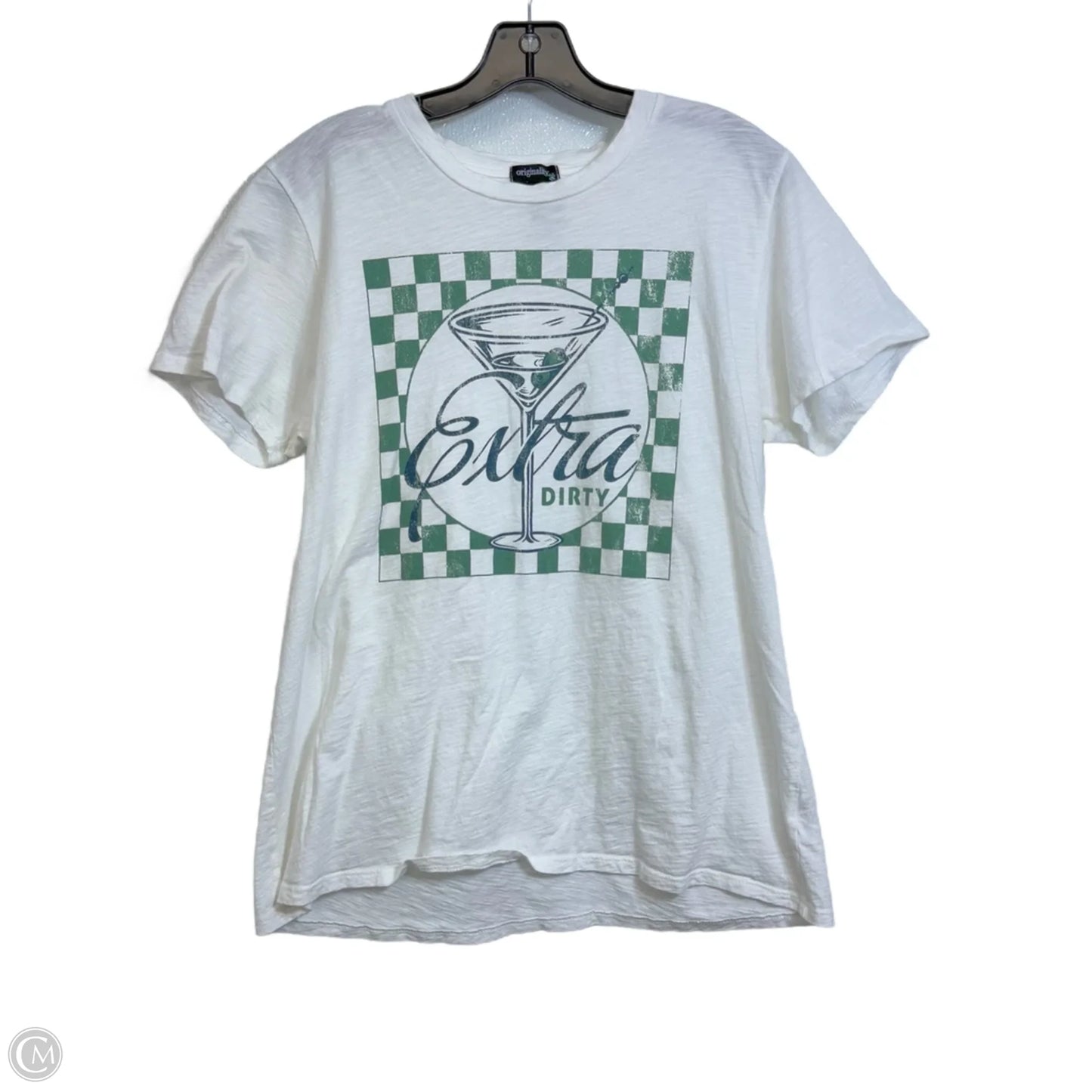 Top Short Sleeve By Originality In White, Size: Xl